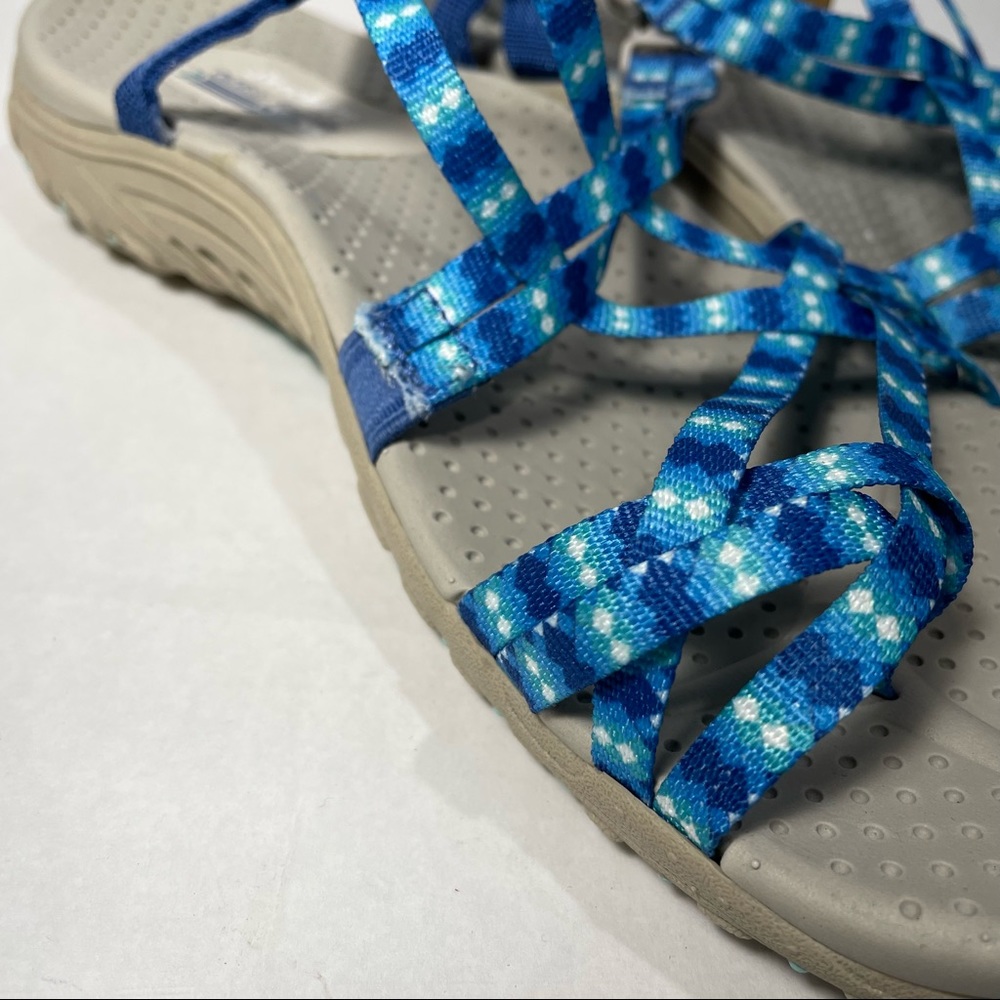 Skechers Womens Reggae blue Tie Dyed sandals 9 - Picture 13 of 14
